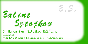 balint sztojkov business card